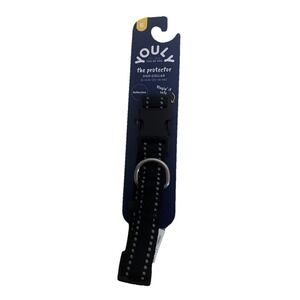 YOULY The Protector  Reflective Black Dog Collar NEW Size Small